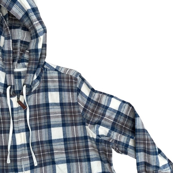 L.L.Bean Flannel Hoodie Men Outdoor Jacket Sweatshirt Pockets Zip Ip Extra Large - Picture 2 of 12